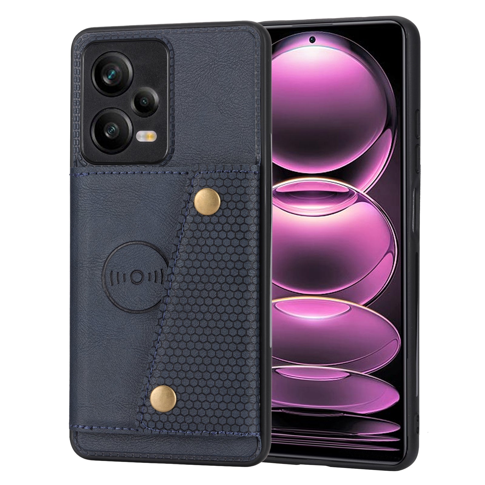 For Xiaomi Redmi Note 12 5G (Global) (India) (China) Poco X5 5G Dual Button Card Holder PU Leather Coated TPU Case Kickstand Phone Cover with Built-in Metal Sheet For Xiaomi Redmi Note 12 5G (Global) (India) (China) Poco X5 5G Dual Button Card Holder PU Leather Coated TPU Case Kickstand Phone Cover with Built-in Metal Sheet